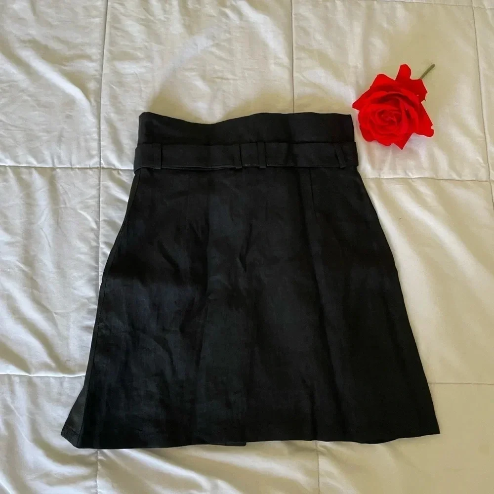 The Kooples linen high waist mini skirt